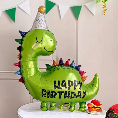 Dinosaur Shape Foil Balloons - Animal Jungle Theme Party Decor for Boys & Girls- (1 Pcs)