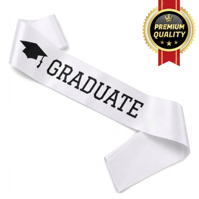 Luxury "Congrats Grad" Graduation Sash - Finally Graduated for Graduation Party Decorations and Convocation Events- (1 Pcs)