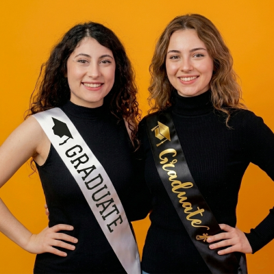 Luxury "Congrats Grad" Graduation Sash - Finally Graduated for Graduation Party Decorations and Convocation Events- (1 Pcs)