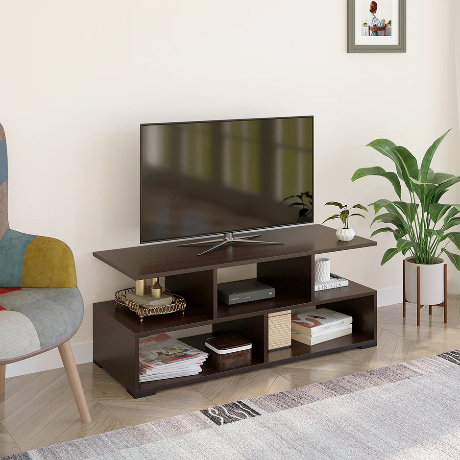 Picture of Victor TV Unit TV Stand with Shelf Storage for Set Top Box, Home Theatre, Entertainment Console Shelf Storage for, Decor Books for Living Room.