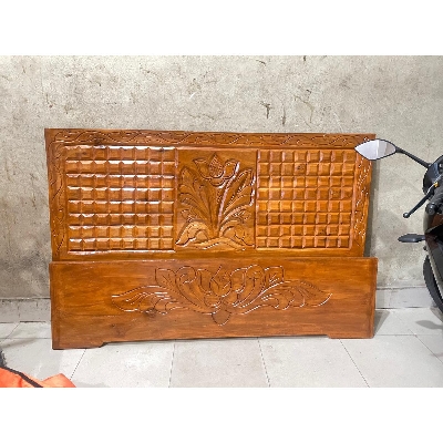 Picture of Bed khat double bed solid wood 60*81 inc - Brown - Double