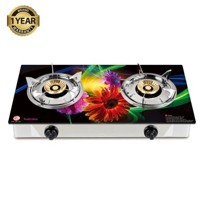 Picture of RFL Double Glass Gas Stove (VALENTA) - Cylinder Gas