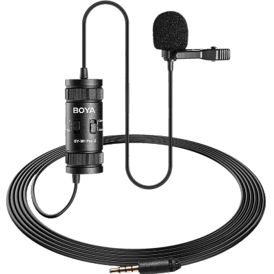 Picture of BOYA BY-M1 Pro II Universal Lavalier Microphone ( no need batteries )