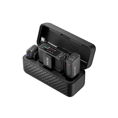 Picture of BOYA BOYAMIC 2 World's 1st AI-Powered Noise Cancellation Mini Wireless Microphone. 300 m Range, 54 Hours Total Battery Life with Case