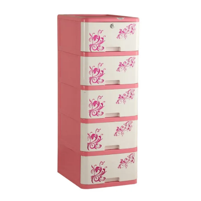 Picture of RFL Smart Closet 5 Drawer Elite - Pink & White (40x32.5x90 cm)