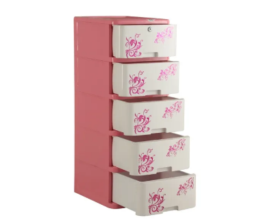 Picture of RFL Smart Closet 5 Drawer Elite - Pink & White (40x32.5x90 cm)