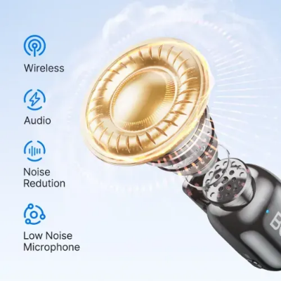Picture of BOYA mini 2-04 Black Upgraded Super Mini Wireless Microphone with AI Noise Cancellation (TX-2. RX-1) Type c
