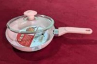 Picture of TPR NS Ceramic Coated Fry Pan W. Lid IB 26 CM-Pink