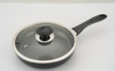 Picture of TPR NS Ceramic Coated Fry Pan With Lid 22 CM Black