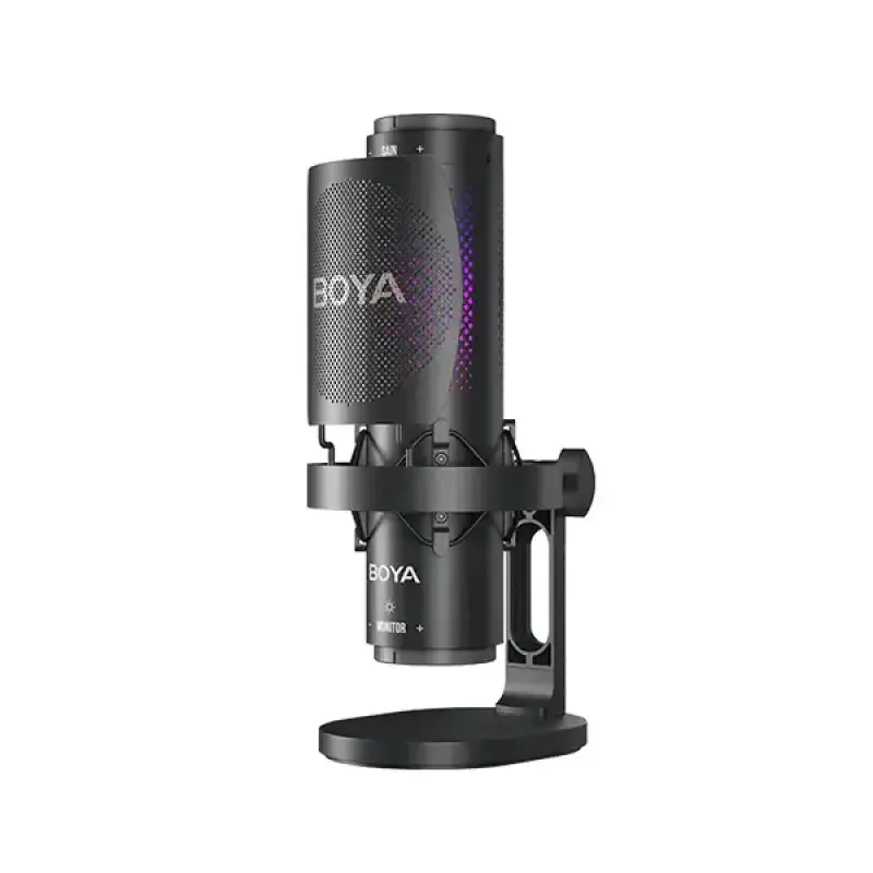Picture of BOYA K9 Vibrant Lighting Condenser USB Microphone with RGB & Noise Cancellation, 3 Polar Pattern