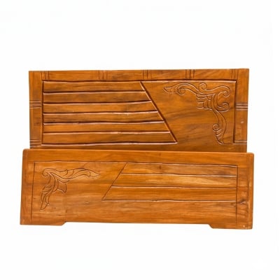 Picture of Bed solid jossori koroi kath English semi box 48incby81inc long - Brown - Single