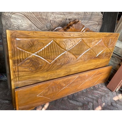 Picture of Bed khat solid jossori koroi kath double bed 60 by 81 inc - Brown - Double