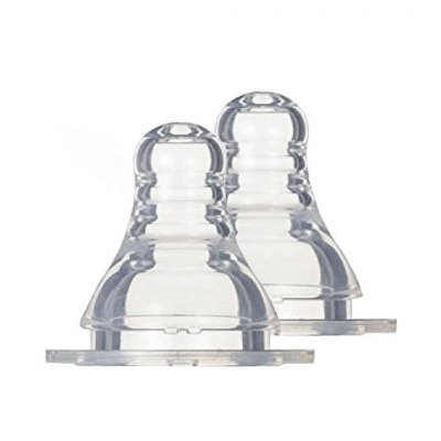 Picture of Feeding Liquid Silicone Nipple Pacifier Nibbler for Baby Bottle Replace - 2 Pcs Multicolor