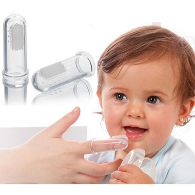 Picture of Silicone Baby Finger Tooth Brush White