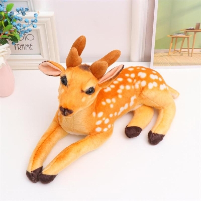 Picture of Cute Deer Stuffed Plush SOFT cotton Animal Toy 12 CM Orange
