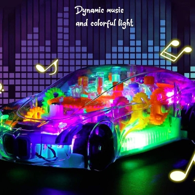 Picture of Gear Simulation Mechanical Car,3D Car Toy for Kids with 360 Degree Rotation, Concept Racing Car Toy Multicolor