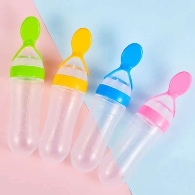 Picture of Silicone Baby Spoon Feeder 90 Ml Feeding Utensil for Infants
