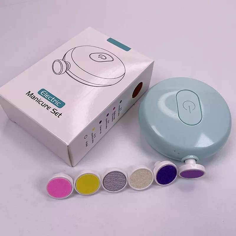 Picture of Low Noise Baby Electric Nail Trimmer Baby Nail File Baby Nail Cutter With 6 Grinding Heads Tool for Newborn Baby
