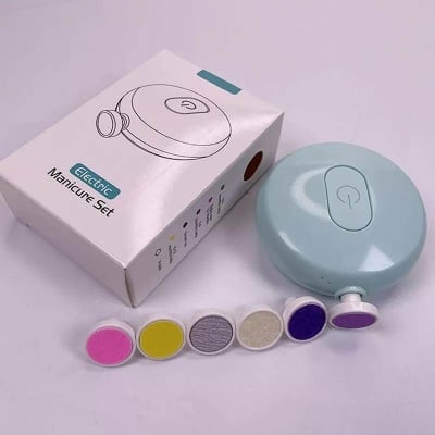 Picture of Low Noise Baby Electric Nail Trimmer Baby Nail File Baby Nail Cutter With 6 Grinding Heads Tool for Newborn Baby