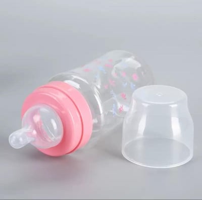 Picture of Baby Feeder BPA Free PP Feeding Plastic Bottle with Silicone Nipple 240ml Multicolor