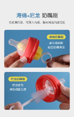 Picture of 6-piece Set of Baby Bottle Brush Cup Brush  Sponge Bottle Cleaning Tool Multi-piece Set