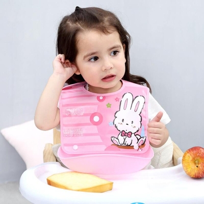 Picture of Plastic Bibs with Bati For Babies - 1 Pcs Multicolor