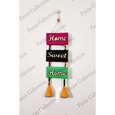 Picture of Handicraft wall hanging "Home Sweet Home" Jute Material Multicolor