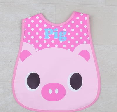 Picture of Colorful Straight Plastic Waterproof Bibs For Baby - 1 Pcs (Colour As Per Stock) Multicolor