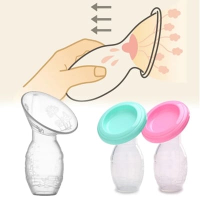 Picture of Portable Silicone Manual Breast Pump Baby Breastfeeding Bottle Strong Suction Breastmilk Collector for Female Mom Women
