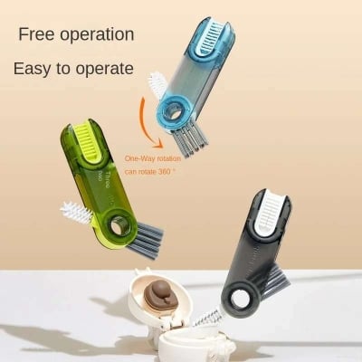 Picture of 3 in 1 Tiny Bottle Cup Lid Detail Brush Straw Cleaner Tools Multi-Functional Water Bottle Cleaning