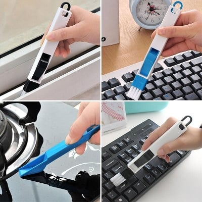 Picture of 1 Pc Multifunctional Computer Window Cleaning Brush Window Groove Keyboard Nook Cranny Dust Shovel Window Track Cleaning Supplies Multicolor