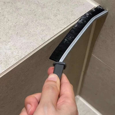 Picture of Corner Groove Crevice Cleaning Brush Household for Bathroom Surface Window Toilet Ceramic Tile Gap Cleaning Brush Scraper with Long Handle Deep Clean Scrub Brushes Multicolor
