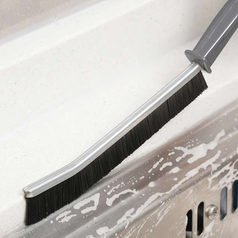 Picture of Corner Groove Crevice Cleaning Brush Household for Bathroom Surface Window Toilet Ceramic Tile Gap Cleaning Brush Scraper with Long Handle Deep Clean Scrub Brushes Multicolor