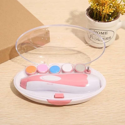Picture of Baby Electric Nail Trimmer Kid Nail Polisher Tool Baby Care Newborn Clippers Toes Fingernail Cutter Trimmer Infant Manicure Set