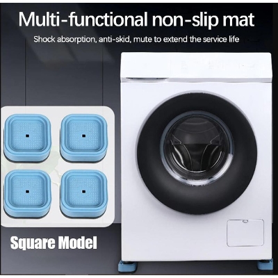 Picture of New Square Shape 4Pcs Anti Vibration Pads Accessories Washing Machine Stabilizer for Washing Machine Dryer Machine Support Blue