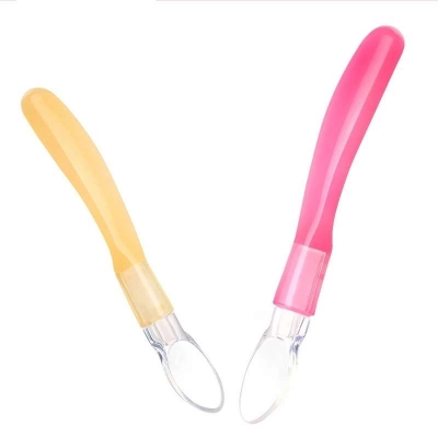 Picture of Baby Soft Safety Silicone Infan Learning Feeding Spoon Flatware Children