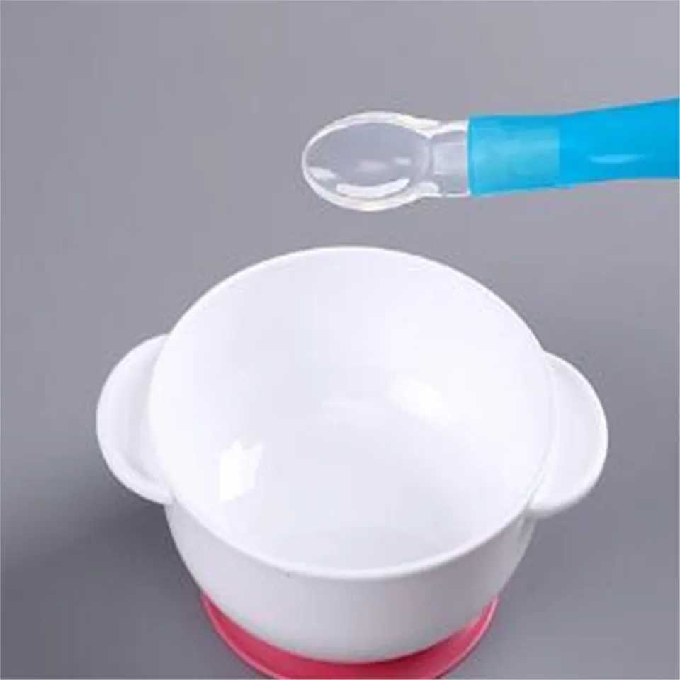 Picture of Baby Soft Safety Silicone Infan Learning Feeding Spoon Flatware Children