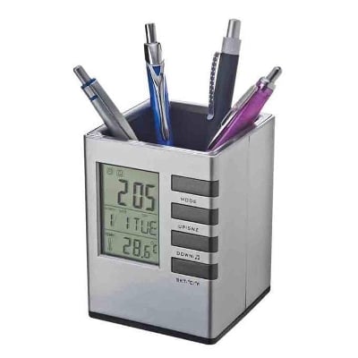 Picture of Pen Holder with Digital Watch Multicolor