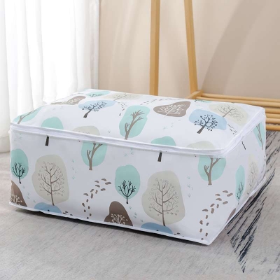 Picture of Clothes Storage Bag Blanket Storage Bag PEVA Foldable Large Capacity Waterproof Dustproof Storage Bag Toy Storage Book Storage Bag 