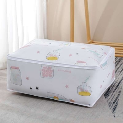 Picture of Clothes Storage Bag Blanket Storage Bag PEVA Foldable Large Capacity Waterproof Dustproof Storage Bag Toy Storage Book Storage Bag 