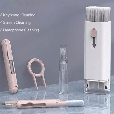 Picture of Earbuds Cleaning Pen Kit Keyboard Computer Cleaning Brush for Airpods PC Laptop Cleaning Tool Set Multicolor
