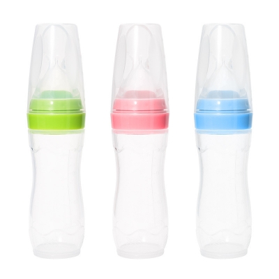 Picture of 120ml Full Silicon Baby Spoon Feeder Silicone Bottle Feeder Silicone Spoon