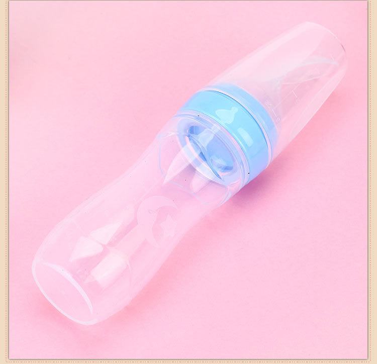 Picture of 120ml Full Silicon Baby Spoon Feeder Silicone Bottle Feeder Silicone Spoon