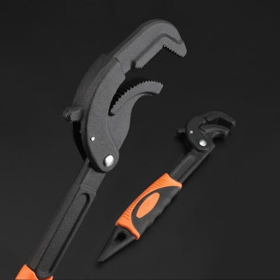 Picture of 9-32mm Universal Wrench Pipe Wrench Open End Spanner Set High-carbon Steel Adjustable Wrench Snap-N Grip Multifunction Hand Tool - Black