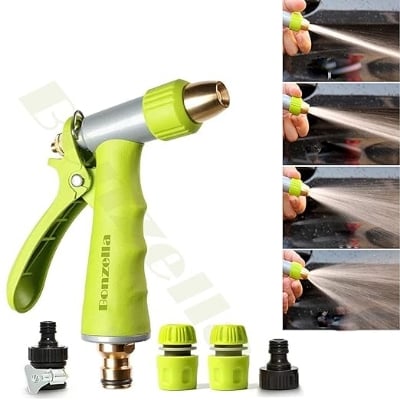 Picture of Nozzle Water Spray Gun, Car Wash Nozzle, High-Pressure Nozzle Spray Water Gun, Water Jet Hose Nozzles Pipe Quick 3 pcs Connector For Gardening, Bike, Car Wash, Window Cleaning