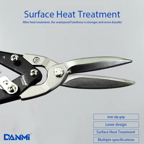 Picture of DANMI Aviation Tin Snips 10 Inch Heavy Duty Metal Cutter Shears - Blue
