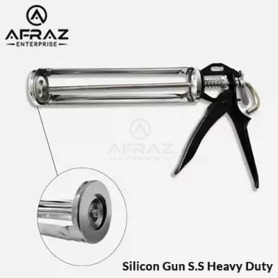Picture of Silicon Gun S.S / Hand Caulking Gun, 13.4in Stainless Steel - White