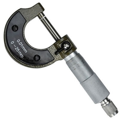 Picture of Outside Micrometer 0~25mm 0.01mm Caliper Thickness Gauge Precise Metal Metric Measuring Analysis Tools For Machinists Jewelers - Black