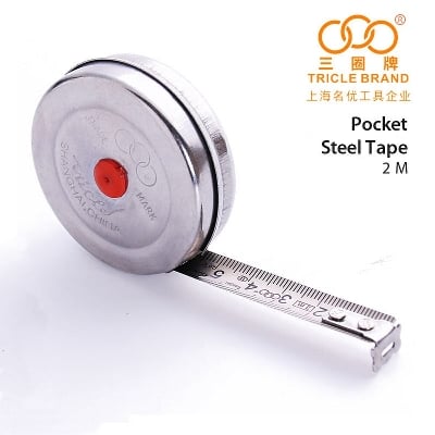 Picture of Steel Pocket Tape - Tricle Brand - 2 Miter - White