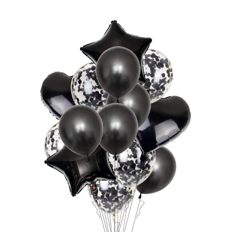 14 PCS Balloon Combo Pack for Anniversaries, Birthdays, and Special Occasions - Perfect for Home, Restaurants, and Showroom Decorations-(Pack of 14 Pcs)